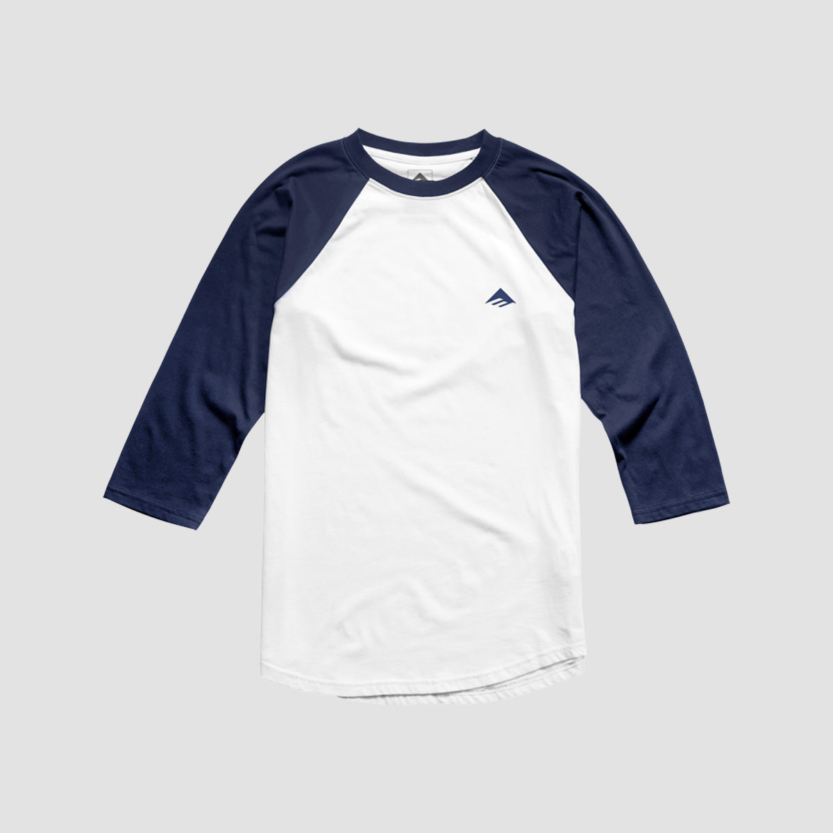 Emerica Triangle Baseball T-Shirt White/Navy