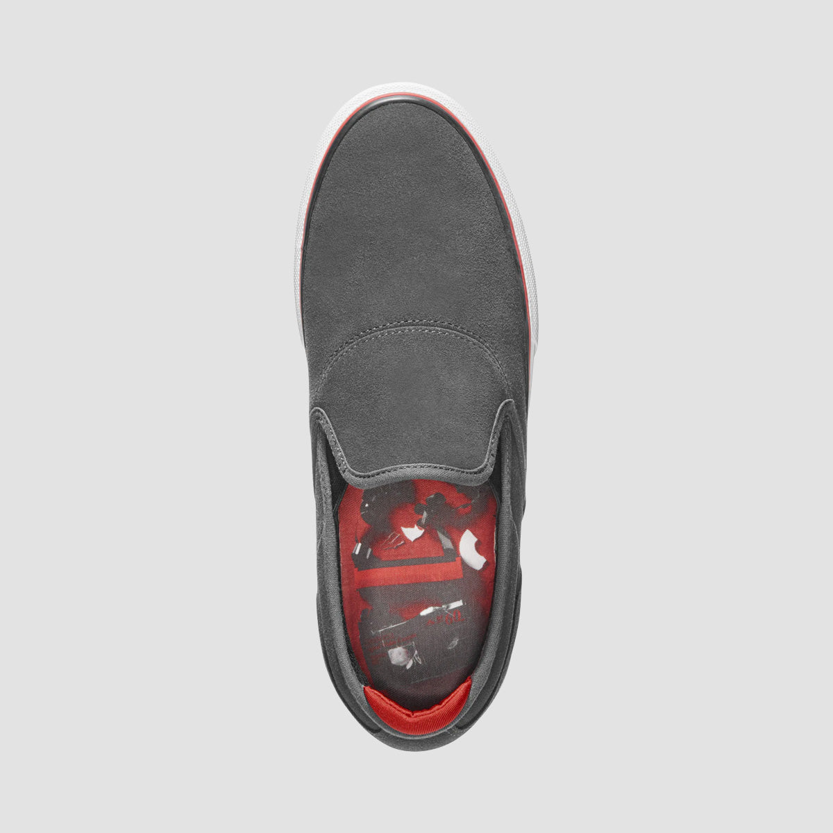 Emerica Wino G6 Slip-On Shoes - Dark Grey/Black/ Red