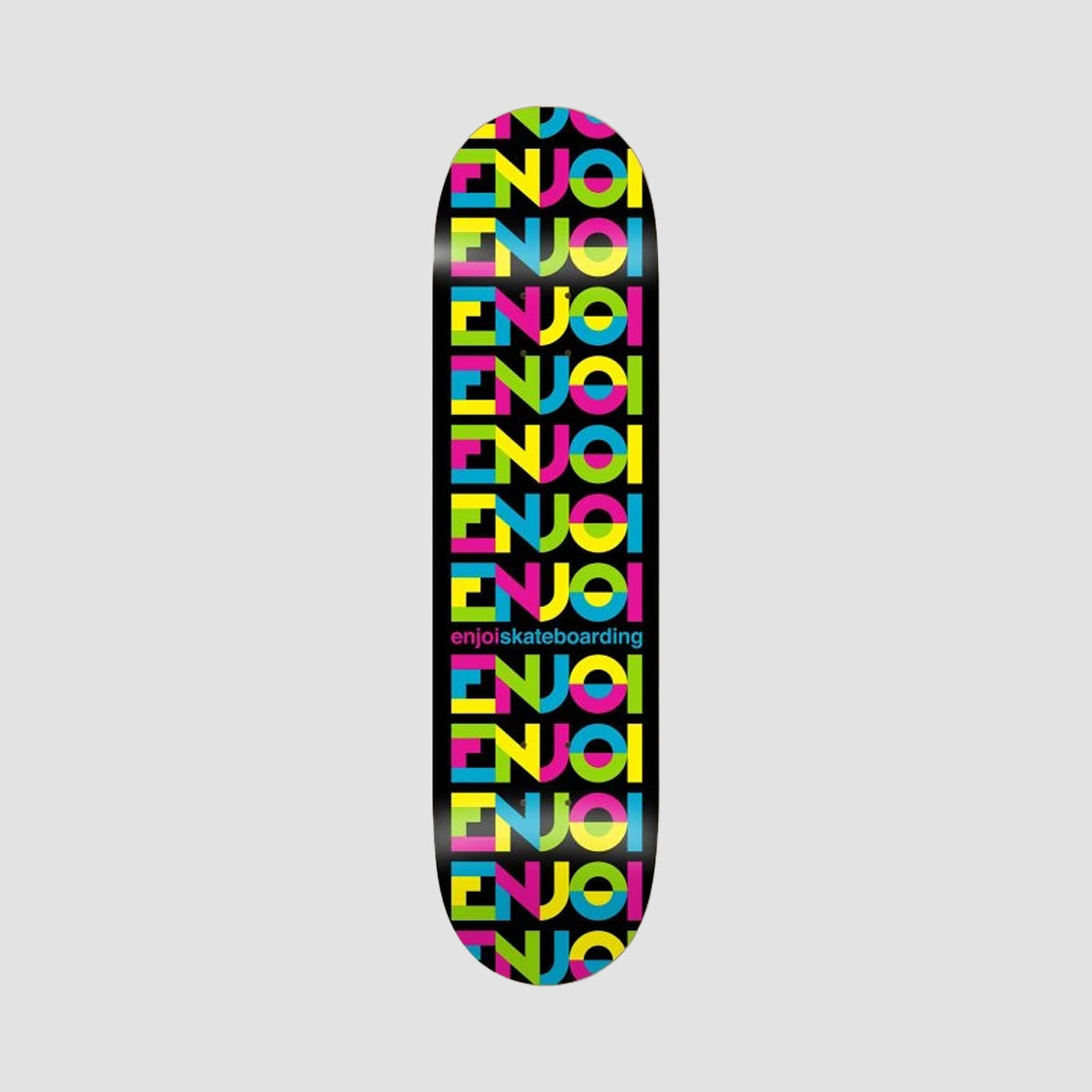 Enjoi All Caps Hybrid Skateboard Deck Black - 8.5"