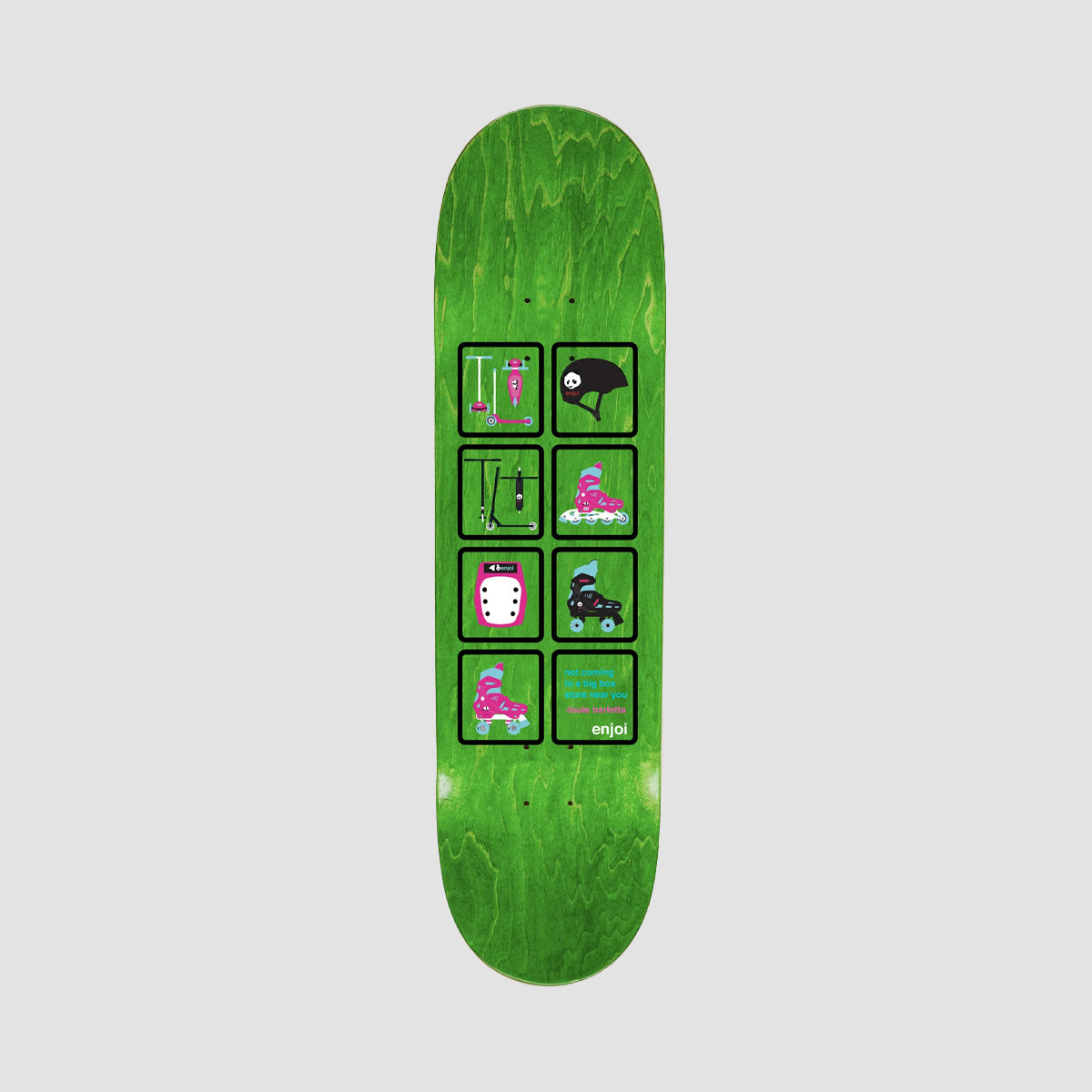 Enjoi Big Box Plastic Spectrum R7 Skateboard Deck White - 8.25"