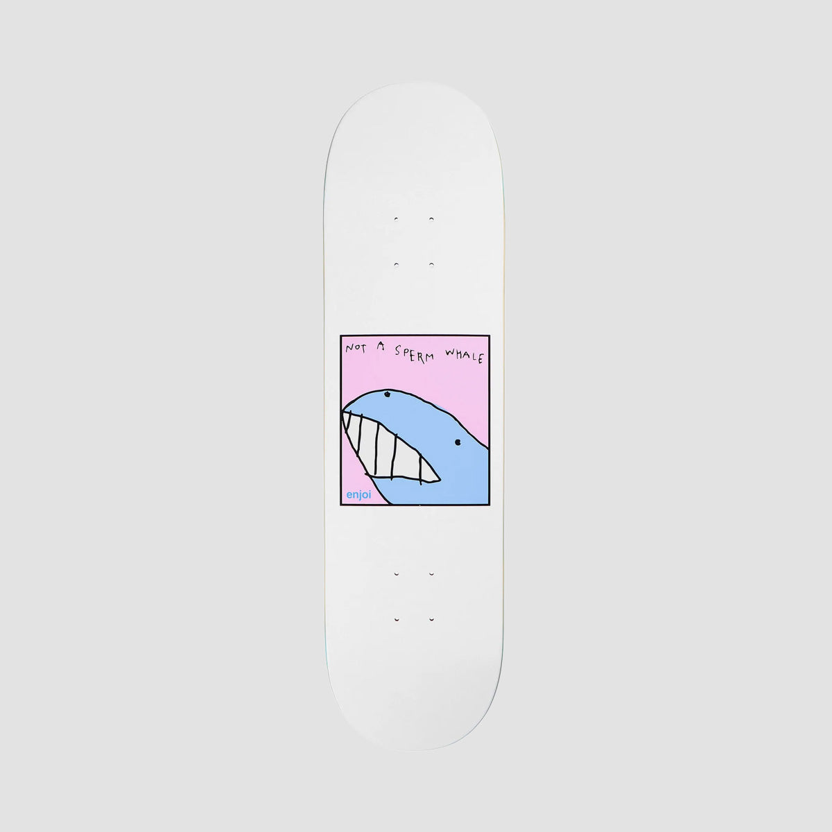 Enjoi Sperm Whale R7 Skateboard Deck White - 8.5"