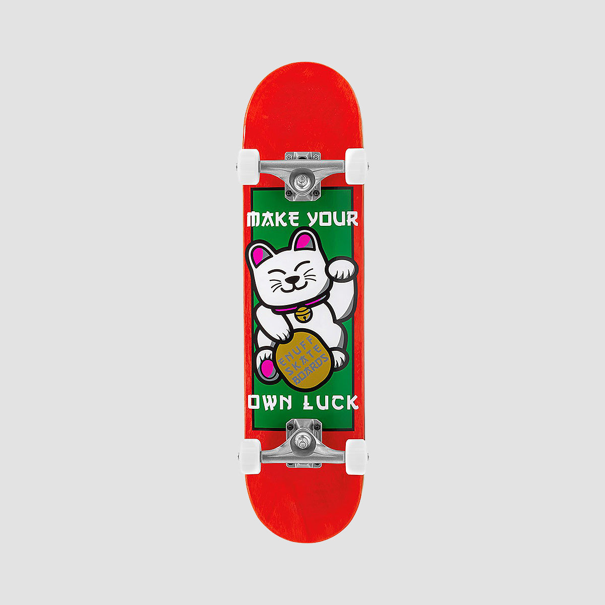 Enuff Lucky Cat Mini Skateboard Red - 7.25"