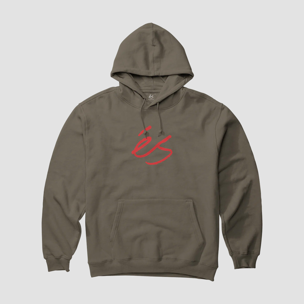 eS Script Pullover Hoodie Olive
