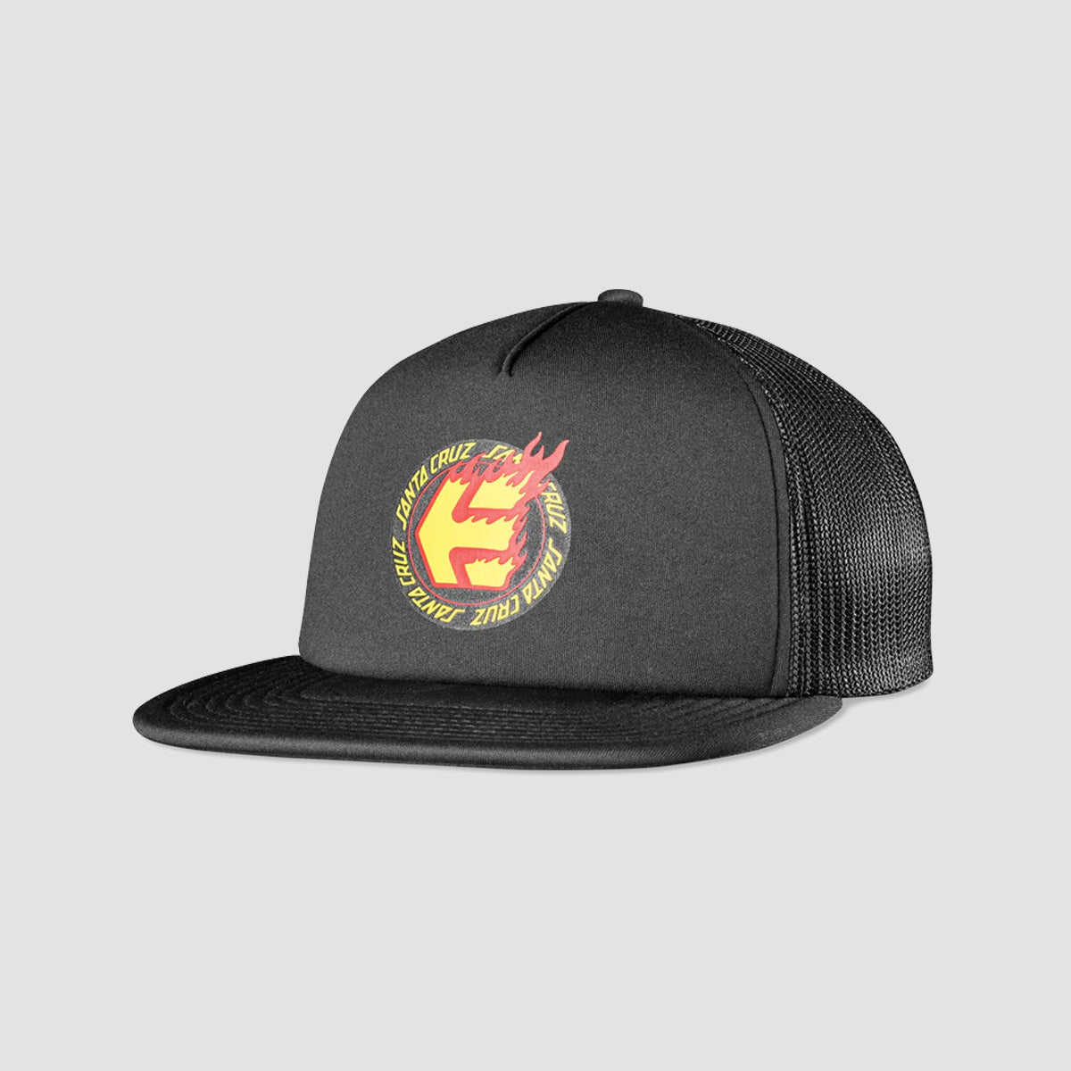 Etnies X Santa Cruz Flame Trucker Cap Black