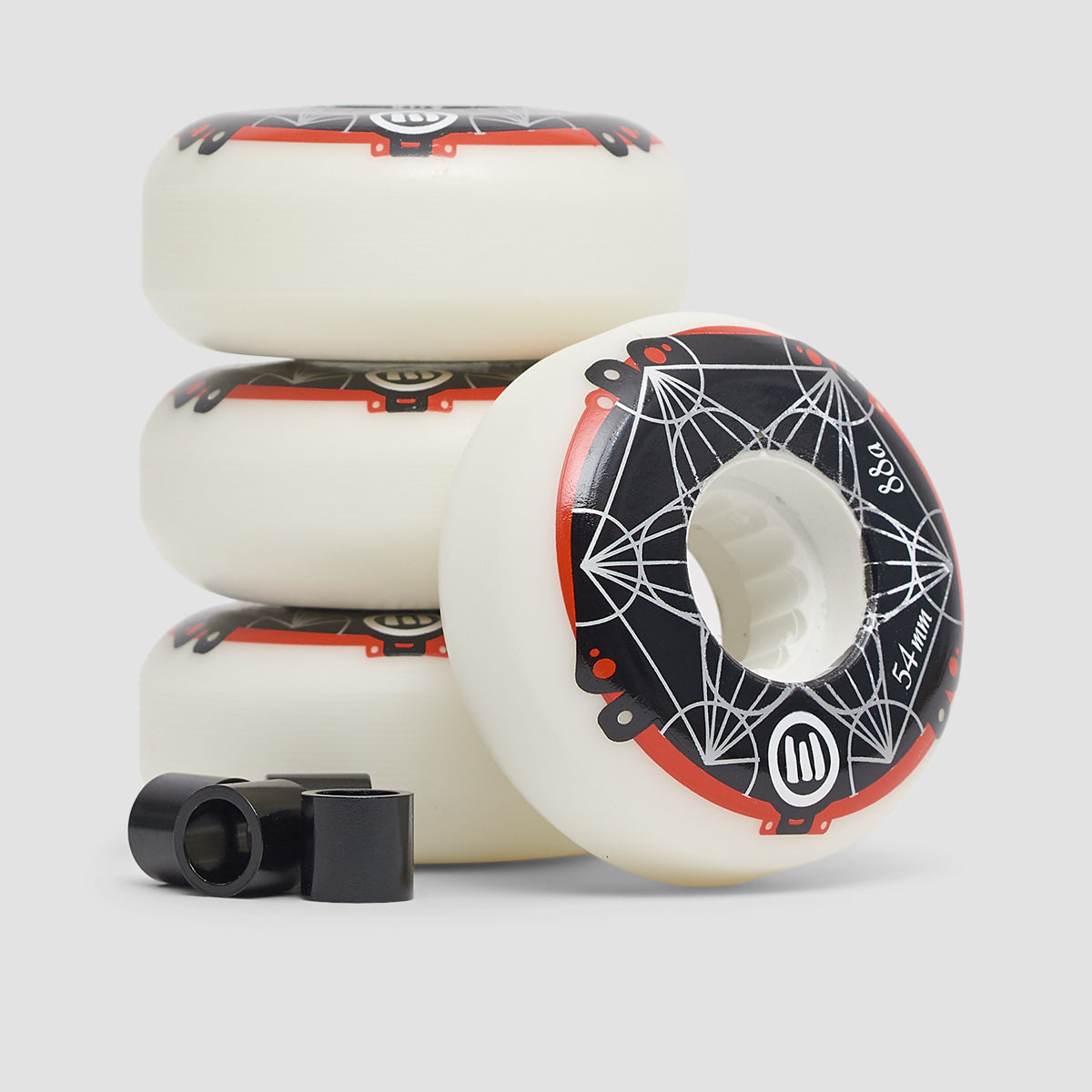 Eulogy Metatron Cube 88A Inline Wheels x4 White 54mm