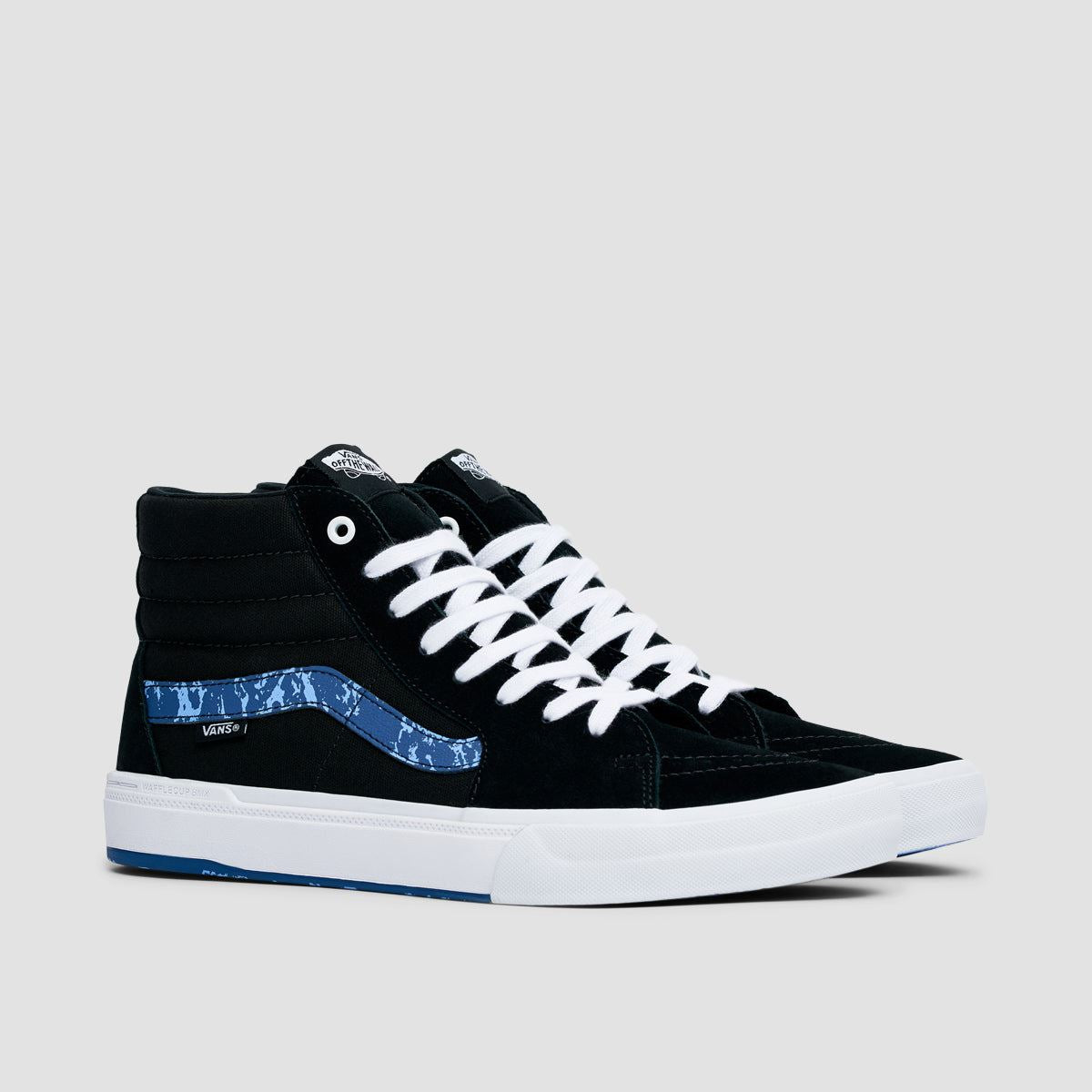 Vans BMX Sk8 Hi Shoes Marble Black White Blue