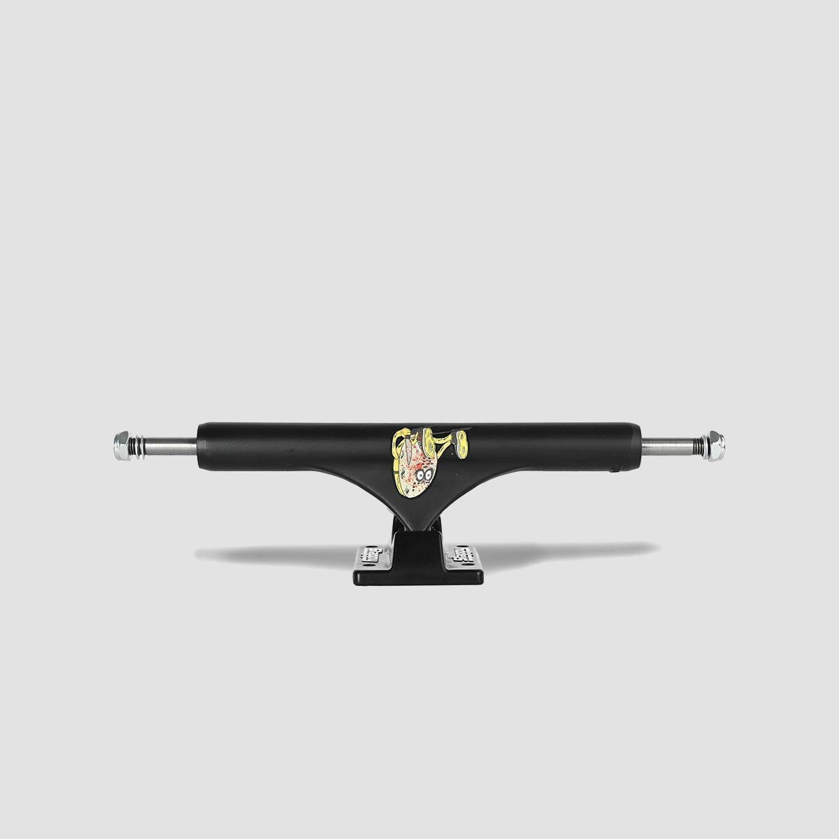 Slappy x Heroin ST1 Curb Killer Skateboard Trucks 1 Pair Matte Black - 10"