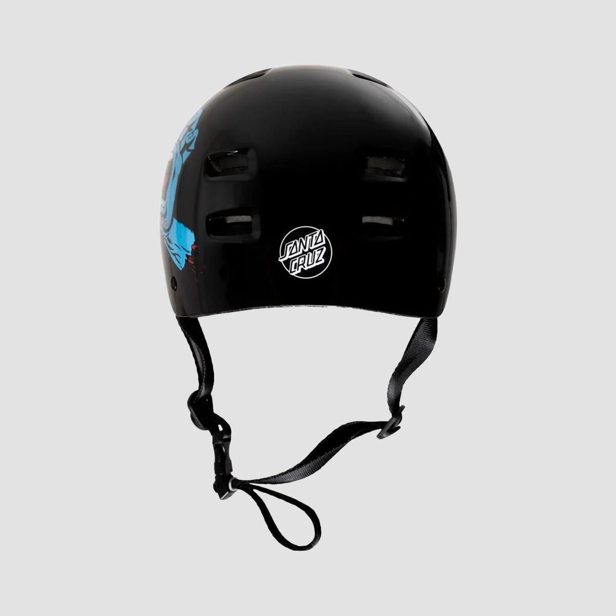 Bullet x Santa Cruz Helmet Screaming Hand Skate/Bmx Helmet Gloss Black - Kids