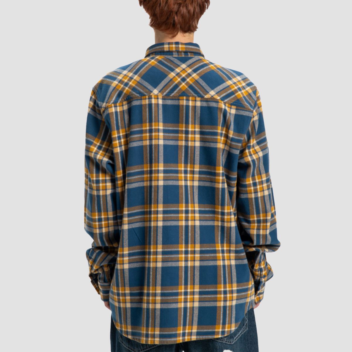 DC Marshal Flannel Longsleeve Shirt Dark Denim
