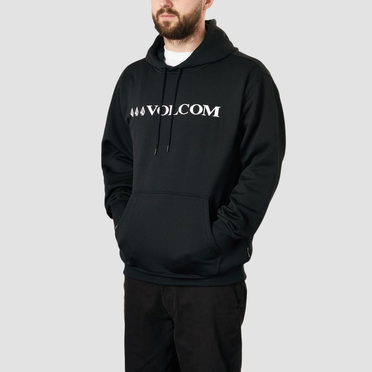 Volcom Core Hydro Pullover Snow Hoodie Black