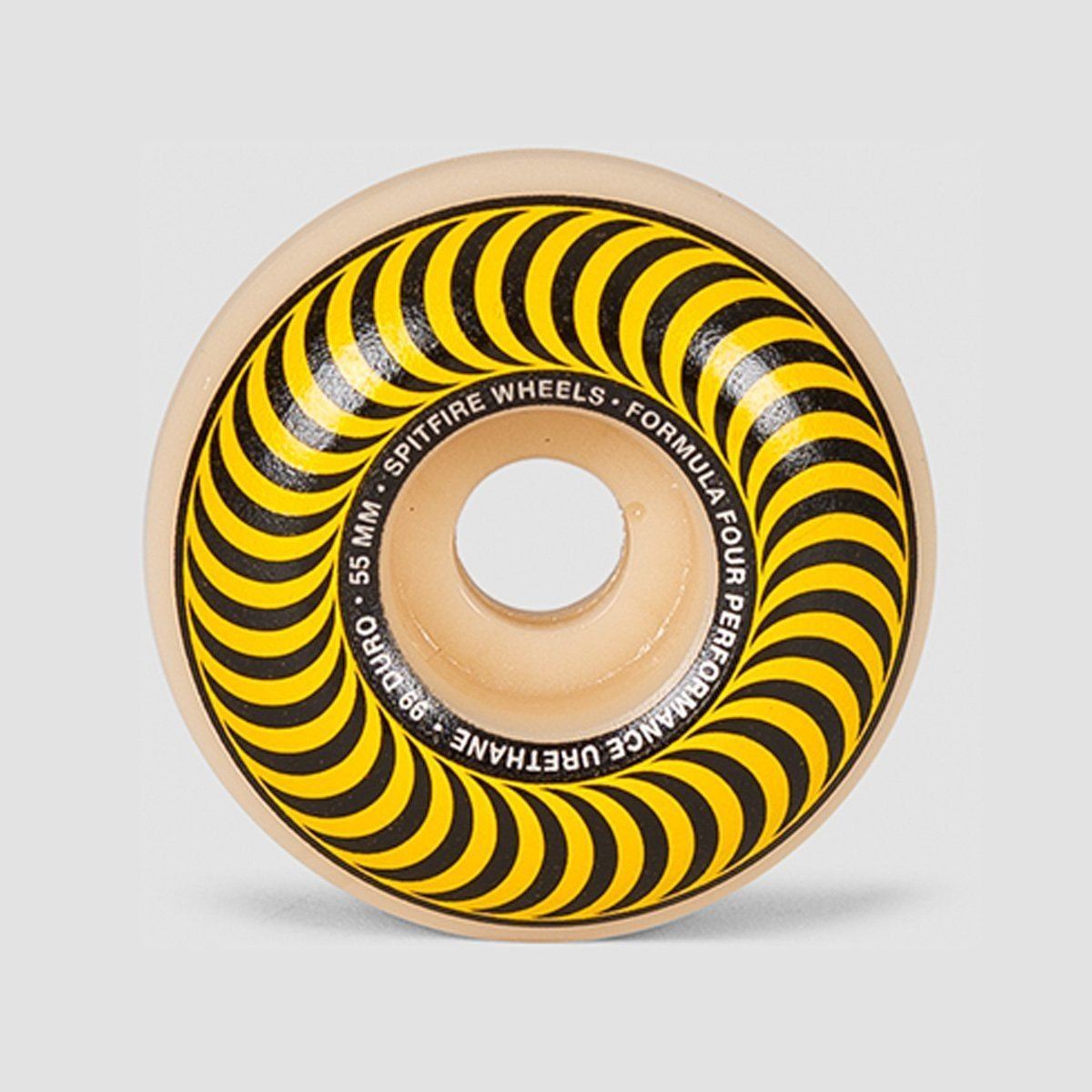 Spitfire Formula Four Classic 99DU Skateboard Wheels Natural/Yellow 55