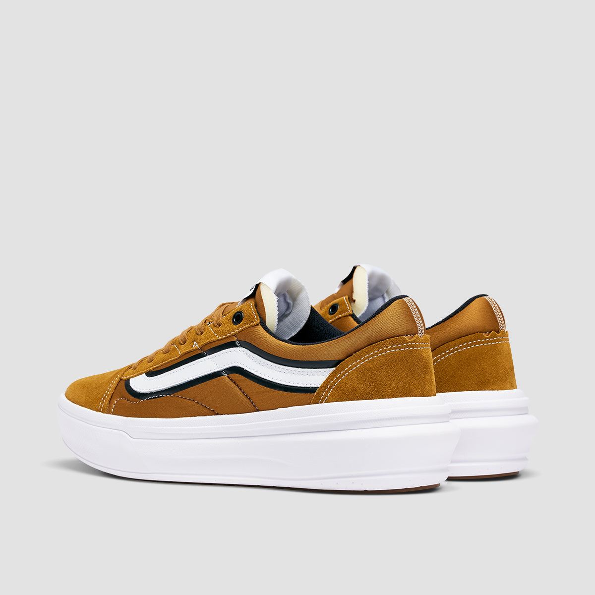 Vans Old Skool Overt CC Shoes - Pop Color Golden Brown/White