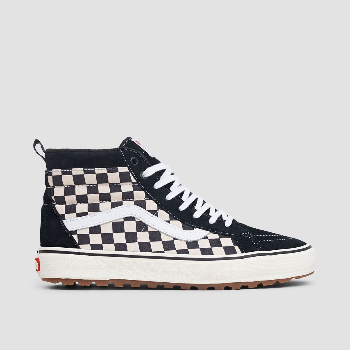 Vans Sk8-Hi MTE-1 High Top Shoes - Black/White/Checkerboard