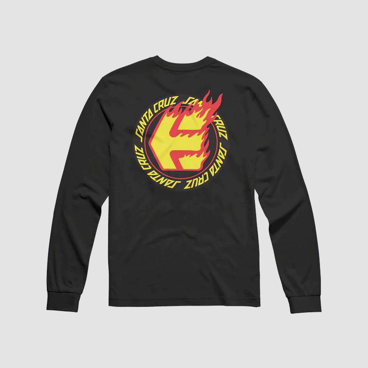 Etnies X Santa Cruz Flame Longsleeve T-Shirt Black
