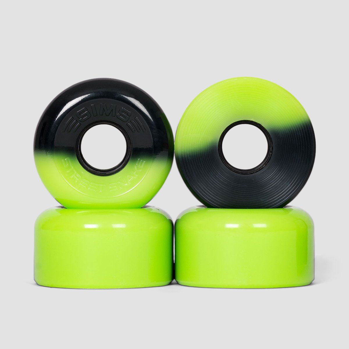 Sims Street Snakes 2tone 78a Quad Wheels x4 Green/Black 62mm