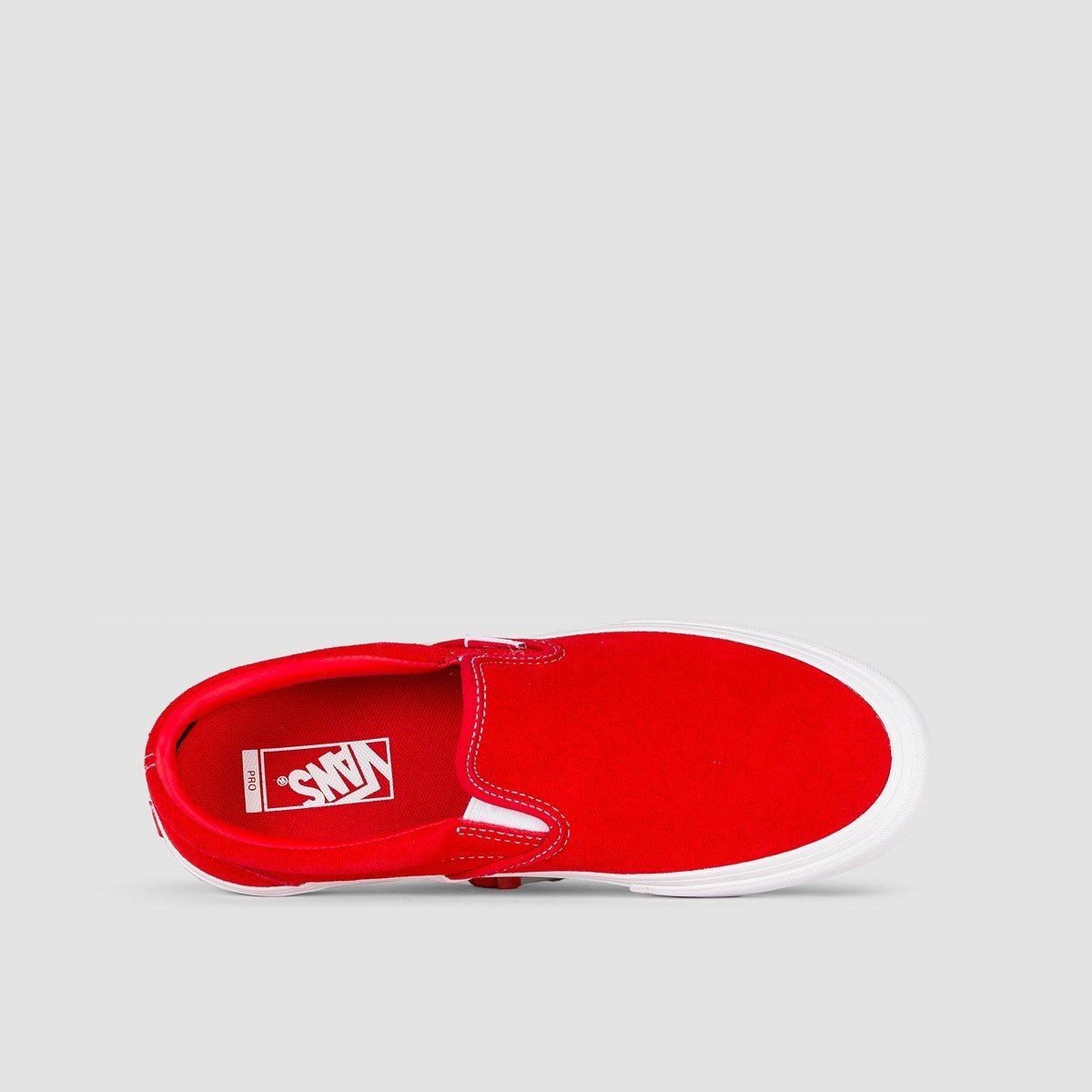 Vans Slip-On Pro Shoes - Suede Red/White
