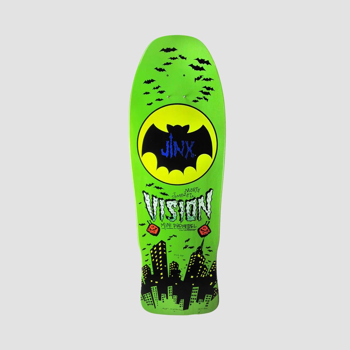 Vision Jinx Mini Modern Concave Skateboard Deck Lime - 10"