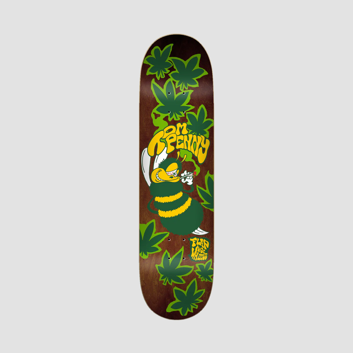 Flip High in a Haze Tom Penny Skateboard Deck Green - 8.25"