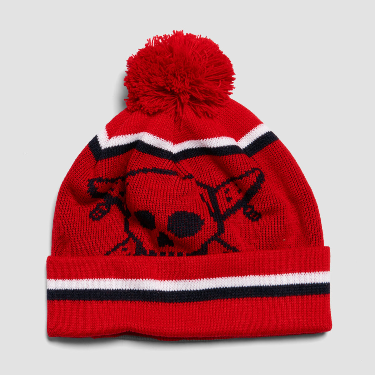 Fourstar Pirate Chain Pom Beanie Red