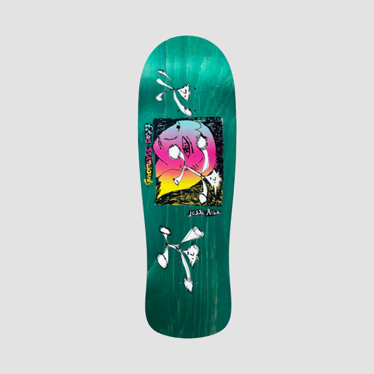 Frog Jesse Alba Pro Shaped Skateboard Deck Various Stains - 10"