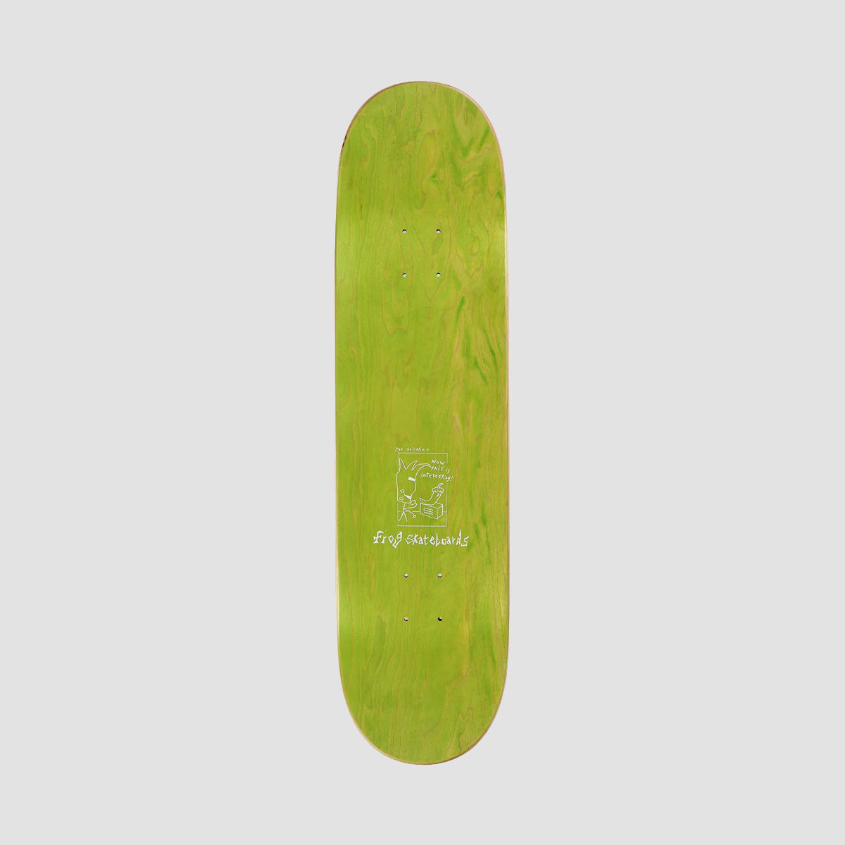 Frog Not Interested Pat G Skateboard Deck Black - 8.38"