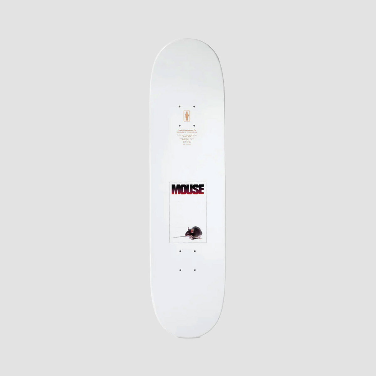 Girl Mouse Rick Howard Skateboard Deck - 8.25"