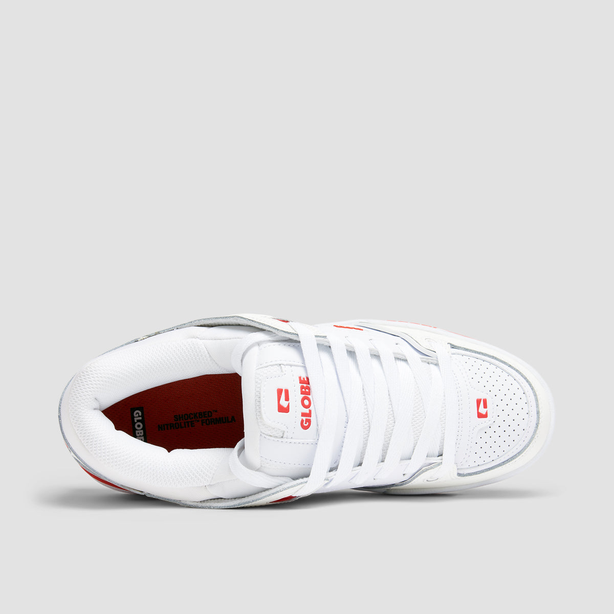 Globe Fusion Shoes - White/Red