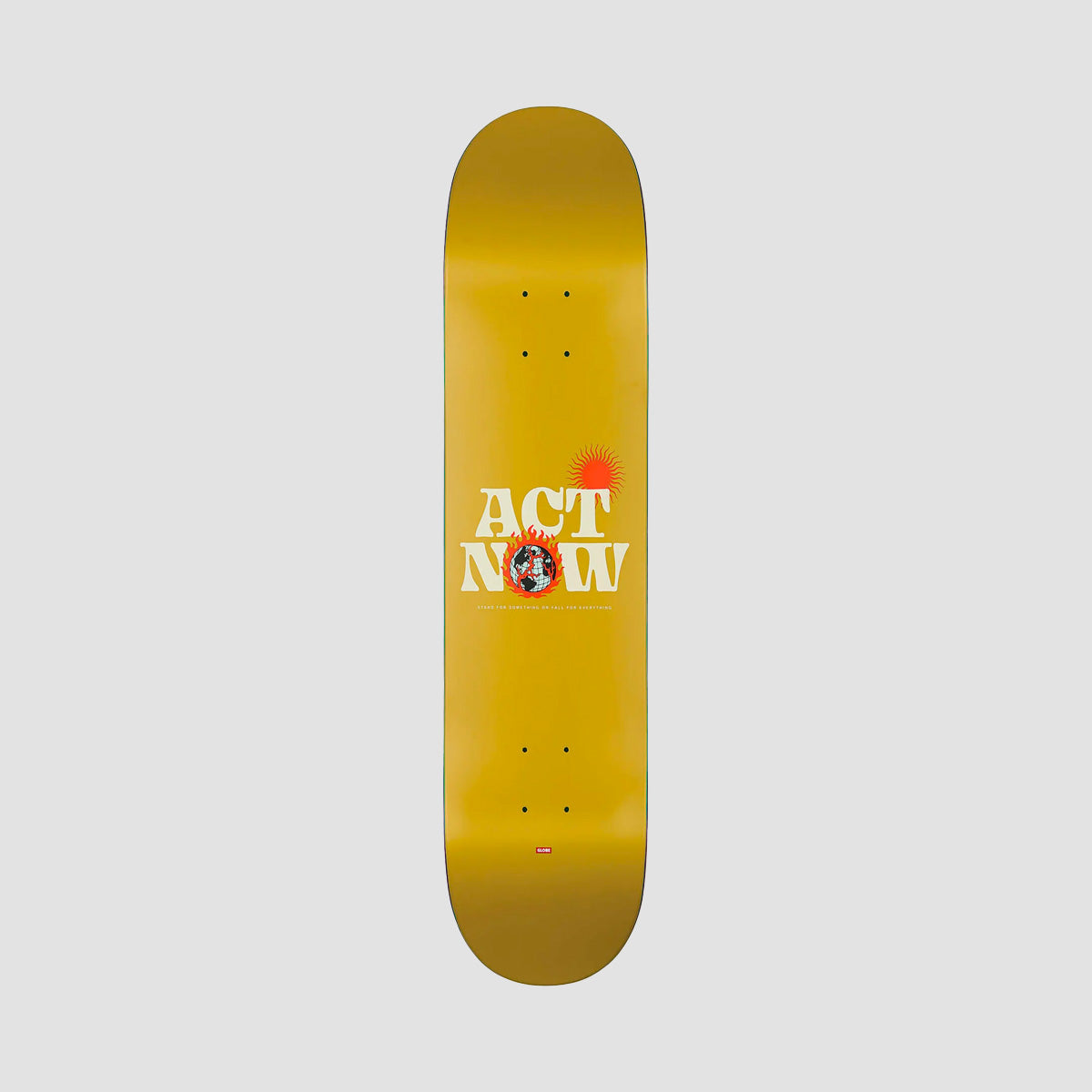 Globe G1 Act Now Skateboard Deck Mustard - 8"