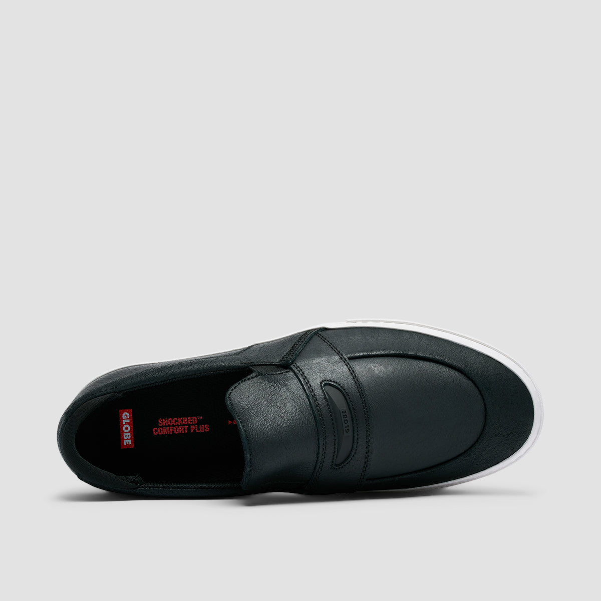 Globe Liaizon Slip On Shoes - Black Distress/White