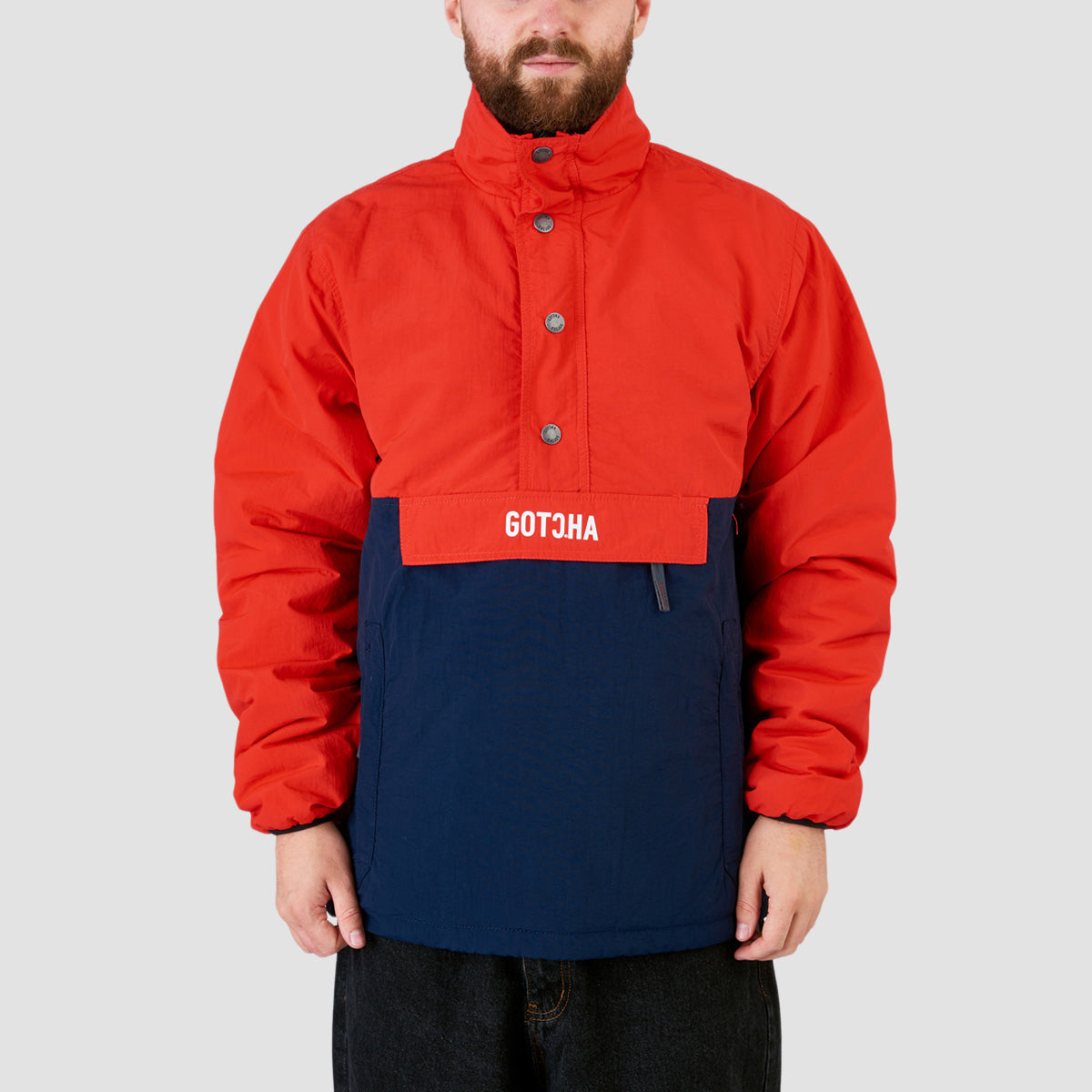 Gotcha Winter 1/4 Zip Jacket Red/Navy