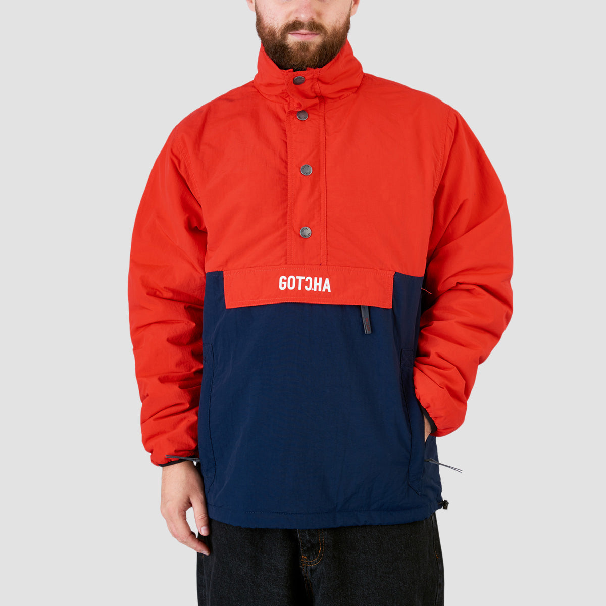 Gotcha Winter 1/4 Zip Jacket Red/Navy