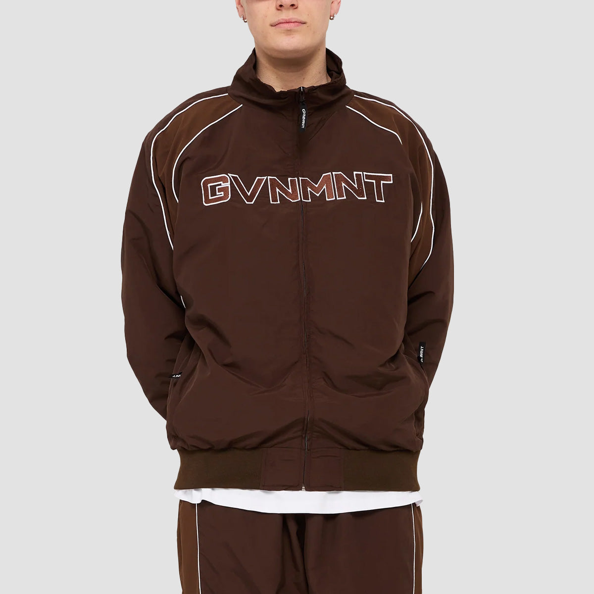 GVNMNT Chambers Track Jacket Chocolate/Walnut