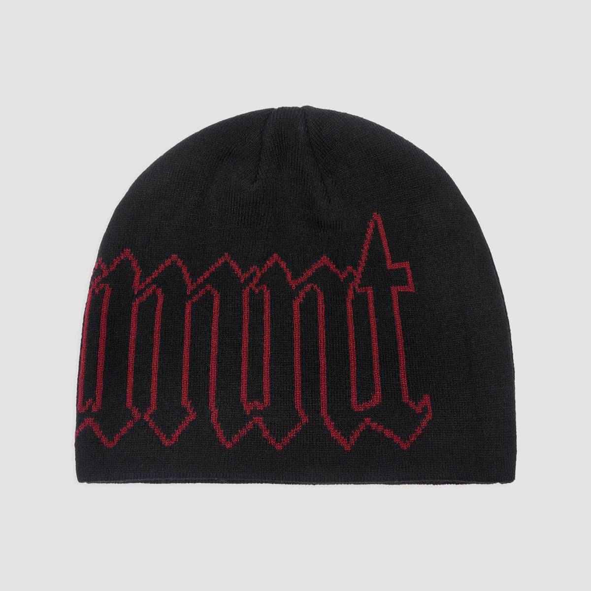 GVNMNT Old English Script Beanie Black/Red