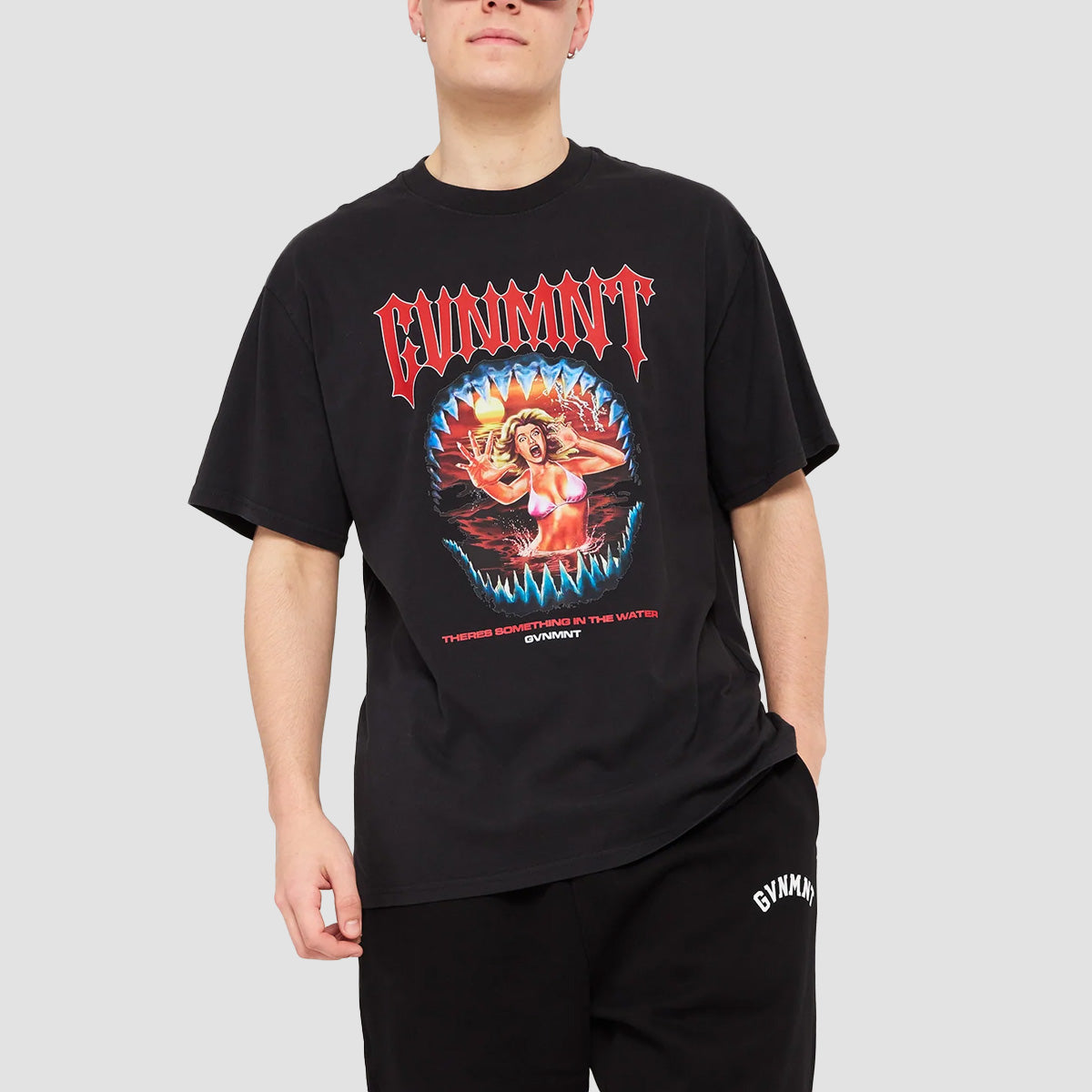 GVNMNT Something In The Water T-Shirt Black