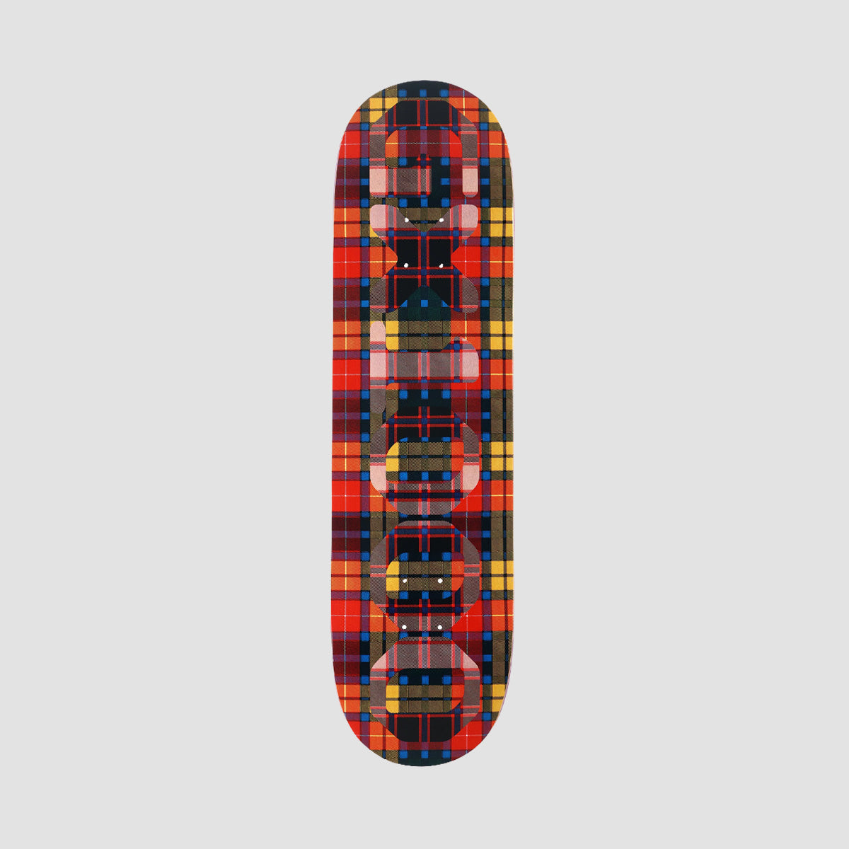 GX1000 Og Logo Tartan Skateboard Deck Orange - 8.375"