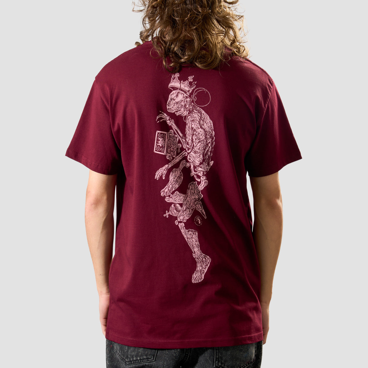Heathen Bog King T-Shirt Burgundy