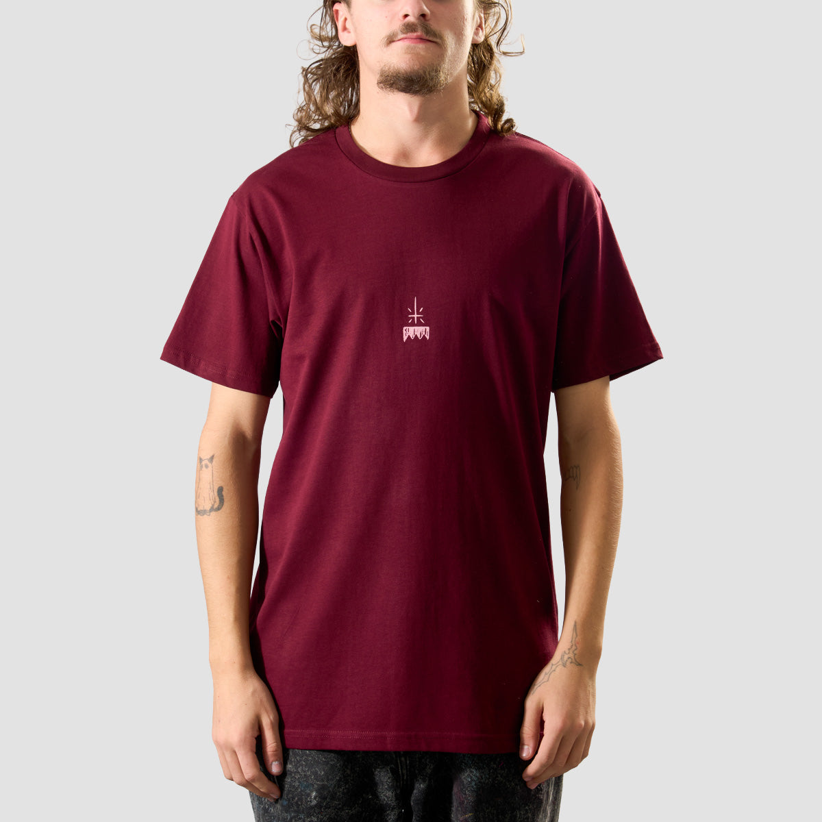 Heathen Bog King T-Shirt Burgundy