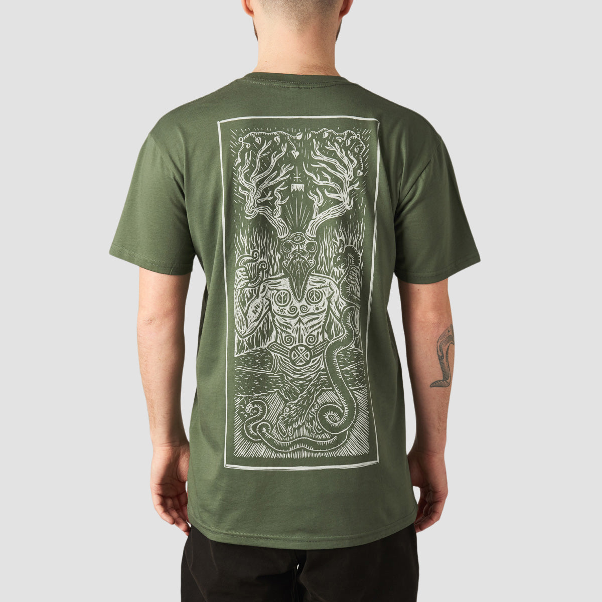 Heathen Ceronnous Mono T-Shirt Cypress