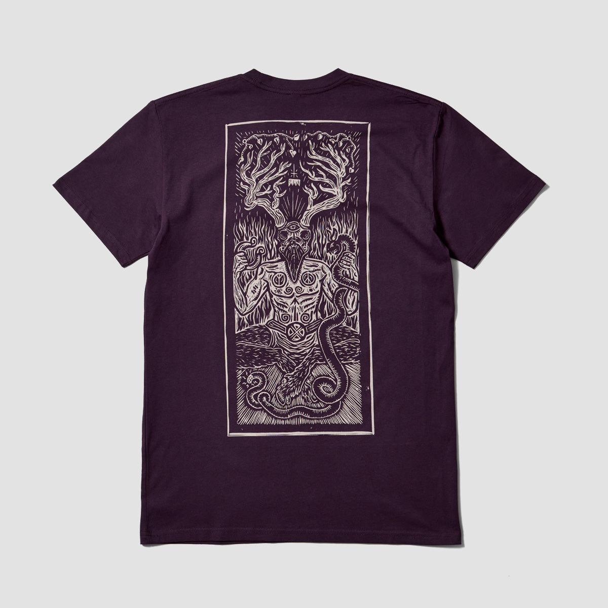 Heathen Ceronnous Mono T-Shirt Plum
