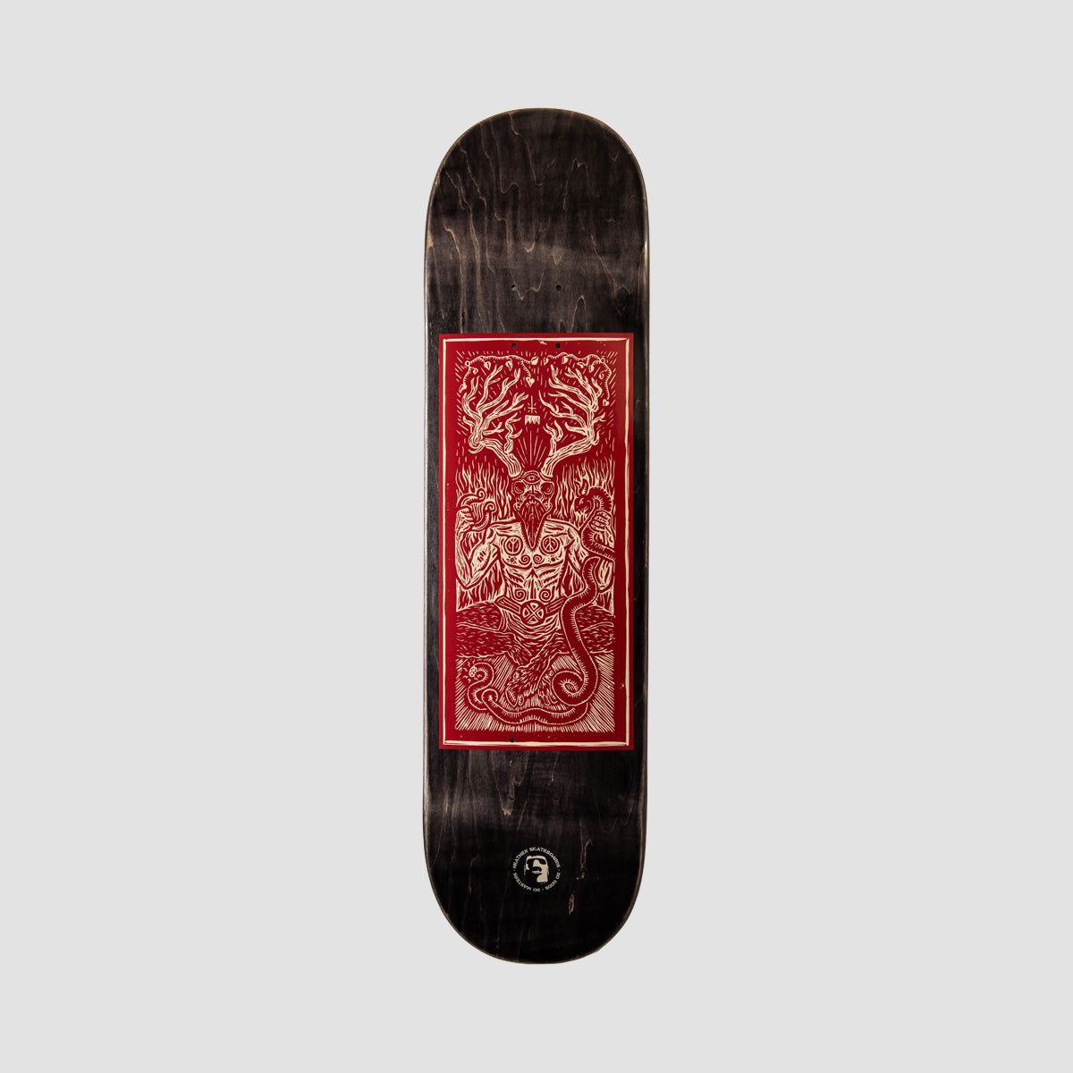 Heathen Ceronnous on Squarehead Skateboard Deck - 8.25"