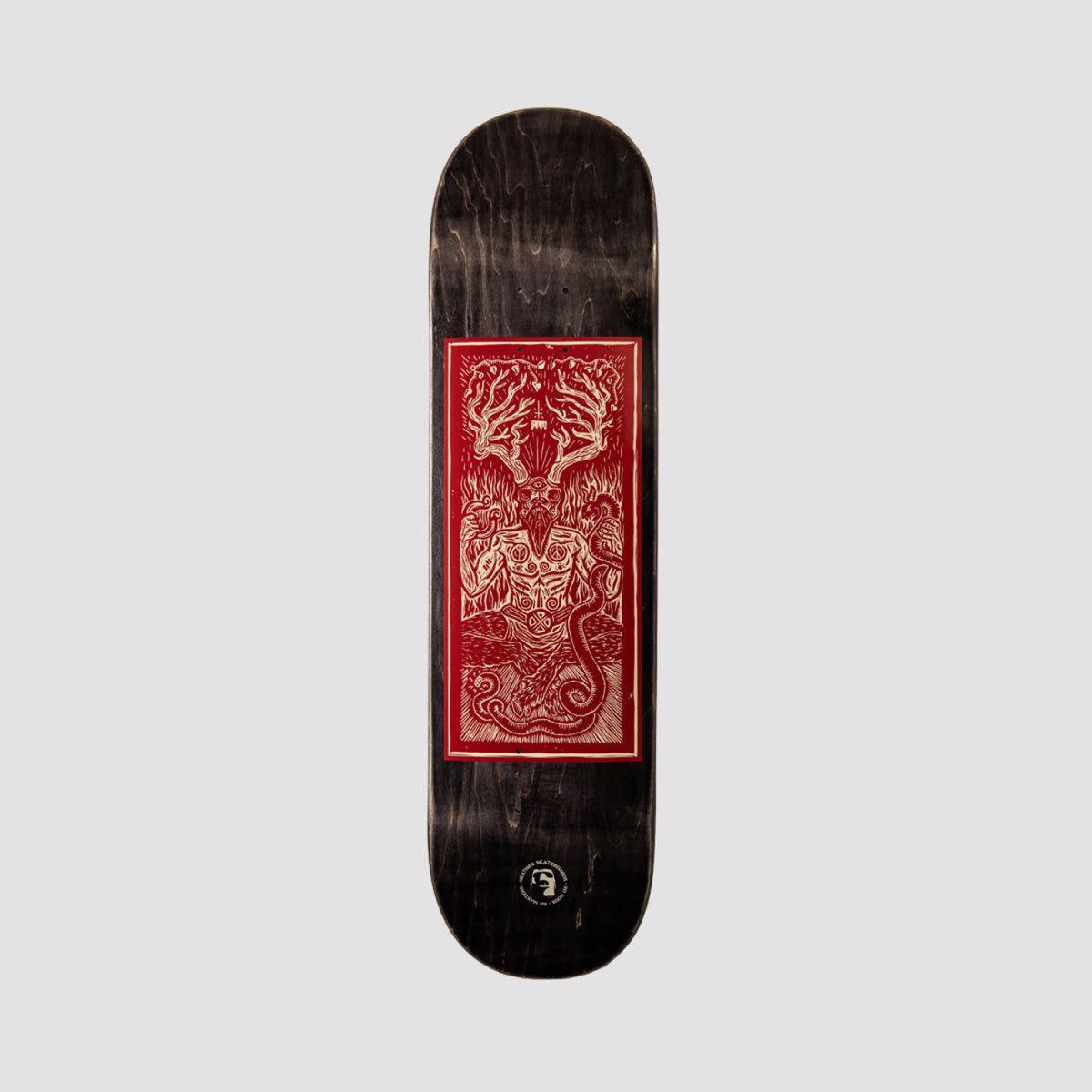 Heathen Ceronnous on Squarehead Skateboard Deck - 8.625"