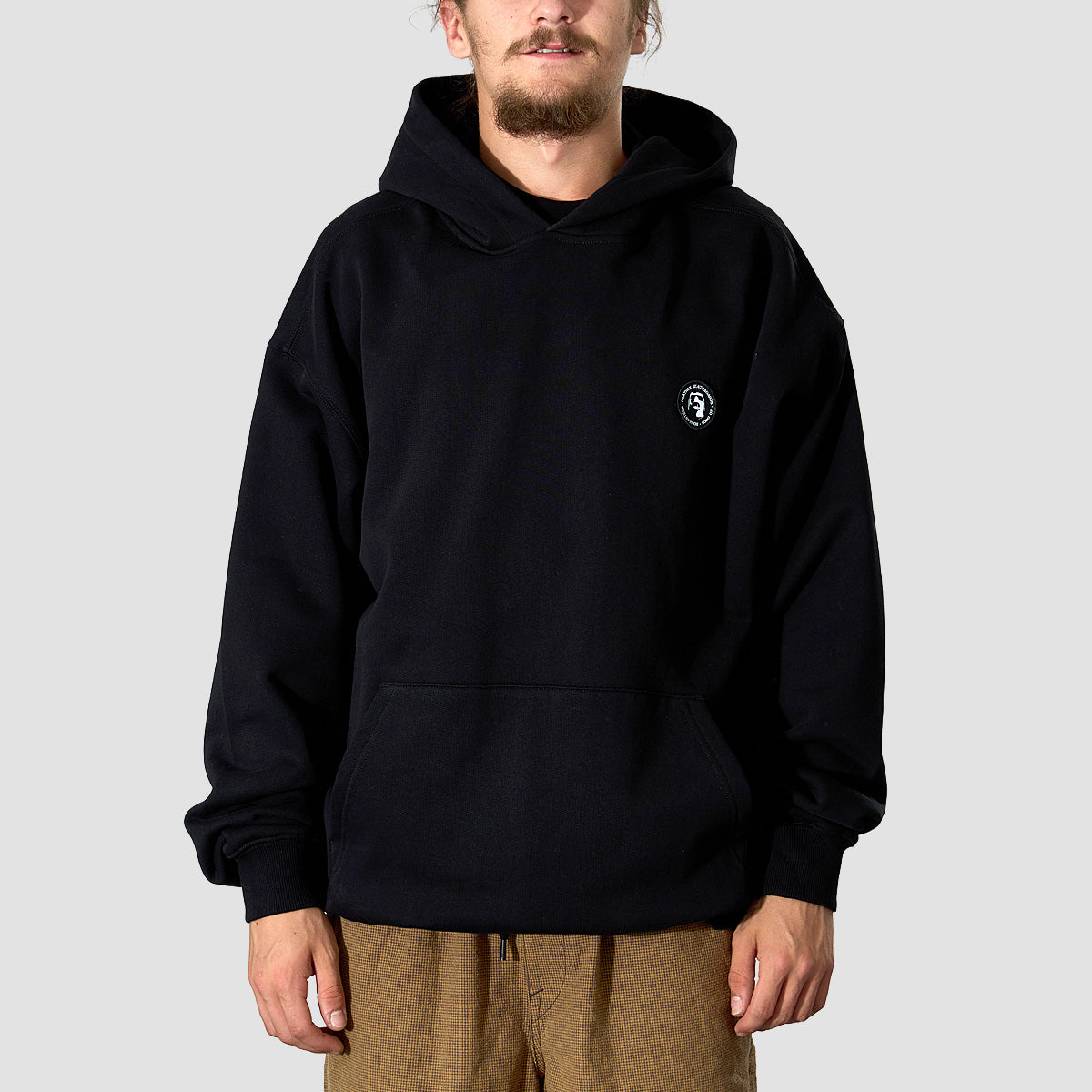 Heathen Ceronnous Patch Super Heavy Pullover Hoodie Black