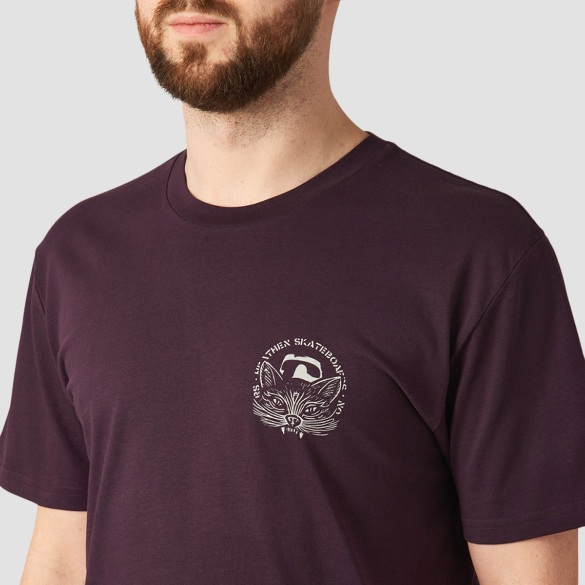 Heathen Crow Killer Mono T-Shirt Plum