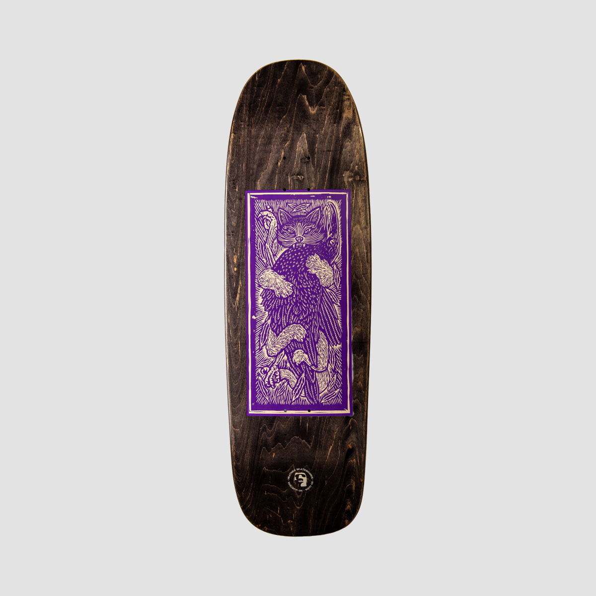 Heathen Crow Killer on Bigger Loader Skateboard Deck - 9.825