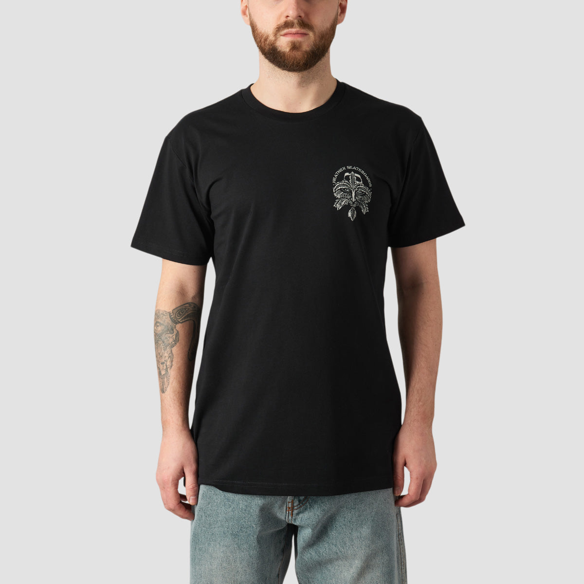 Heathen Green Man Mono T-Shirt Black