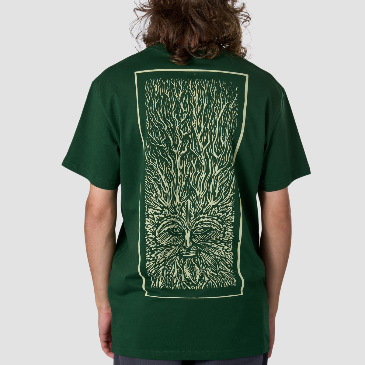 Heathen Green Man Mono T-Shirt Forest Green