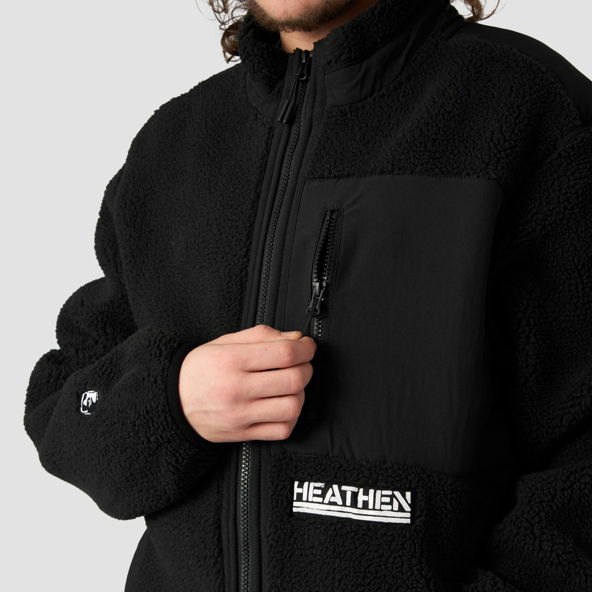 Heathen Hibernate Fleece Jacket Black