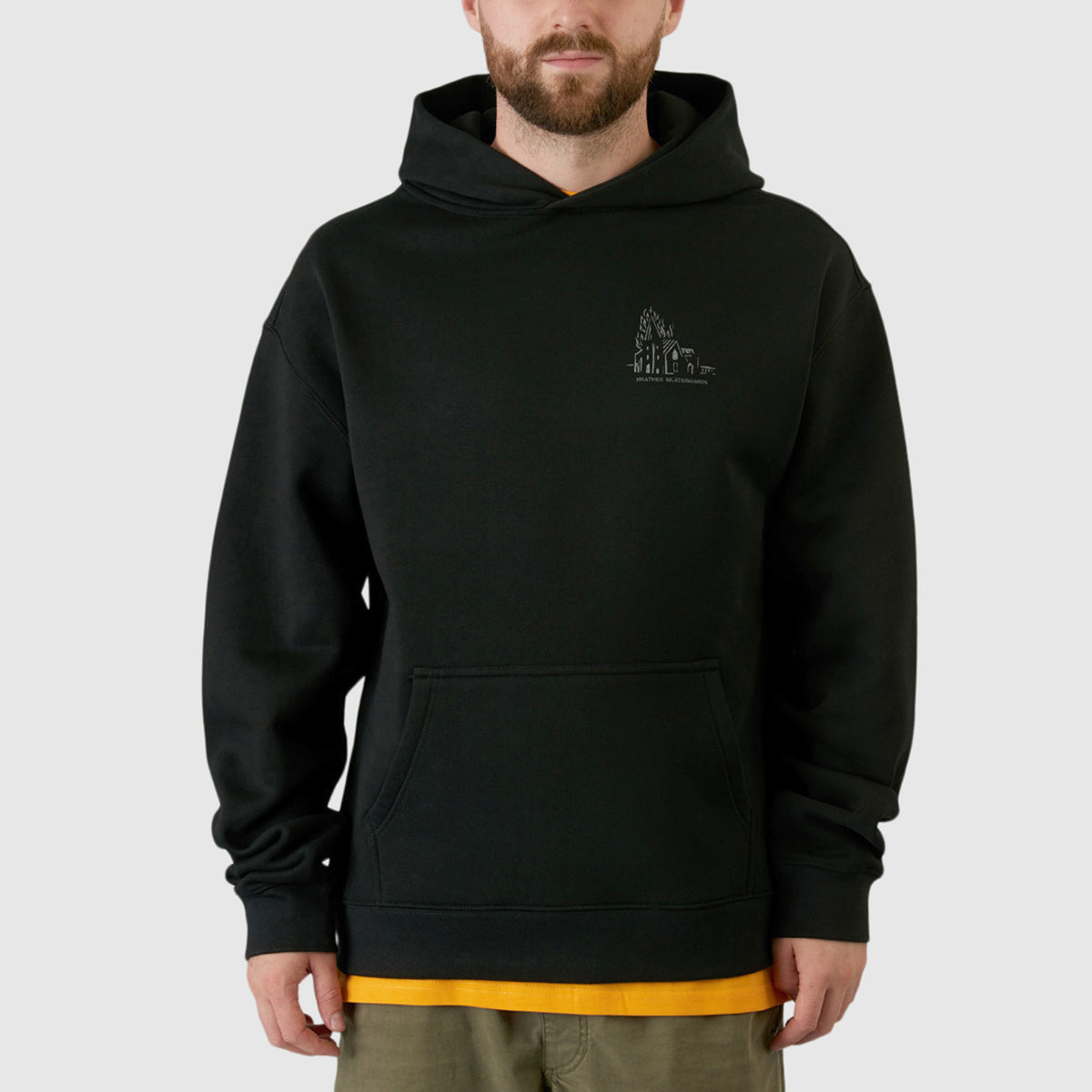 Heathen Lighthouse Pullover Hoodie Black/Metal