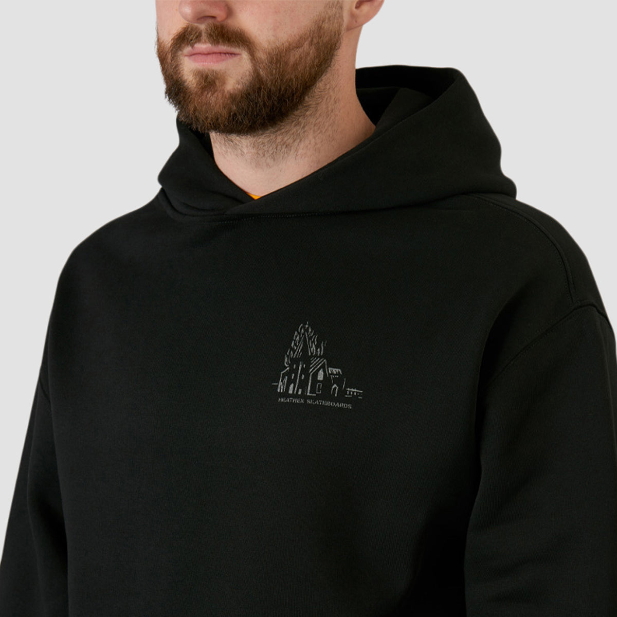 Heathen Lighthouse Pullover Hoodie Black/Metal