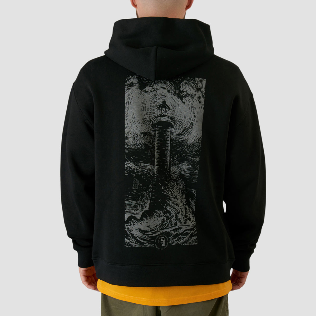 Heathen Lighthouse Pullover Hoodie Black/Metal